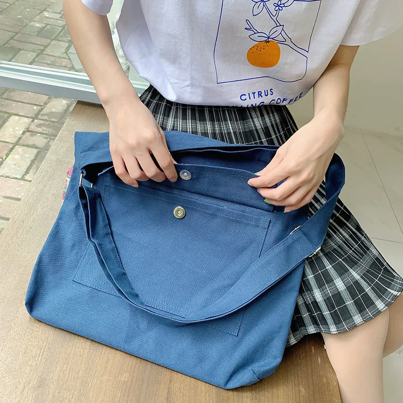 Новинка 2019 классические сумки тоут однотонные Модные женские холщовые