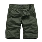 Шорты-карго мужские в стиле милитари, хлопковые однотонные повседневные пляжные штаны, черные, лето 2022