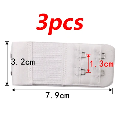 3pcs 4 шт., 2 крючка для бюстгальтера, удлинитель для женского эластичного бюстгальтера, удлиняющий ремень, застежка-крючок, расширитель, Регулируемая пряжка для ремня, нижнее белье, аксессуары - Цвет: 3pcs