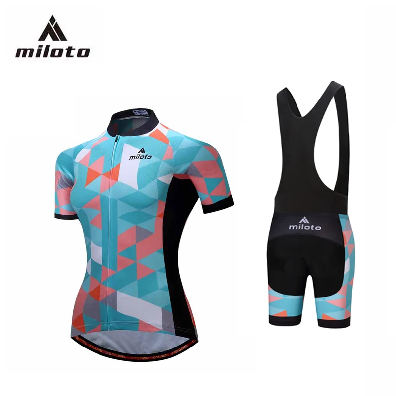 Miloto Vélo 2017 Для женщин Велосипедная форма комплект Женская одежда дышащая гелевая