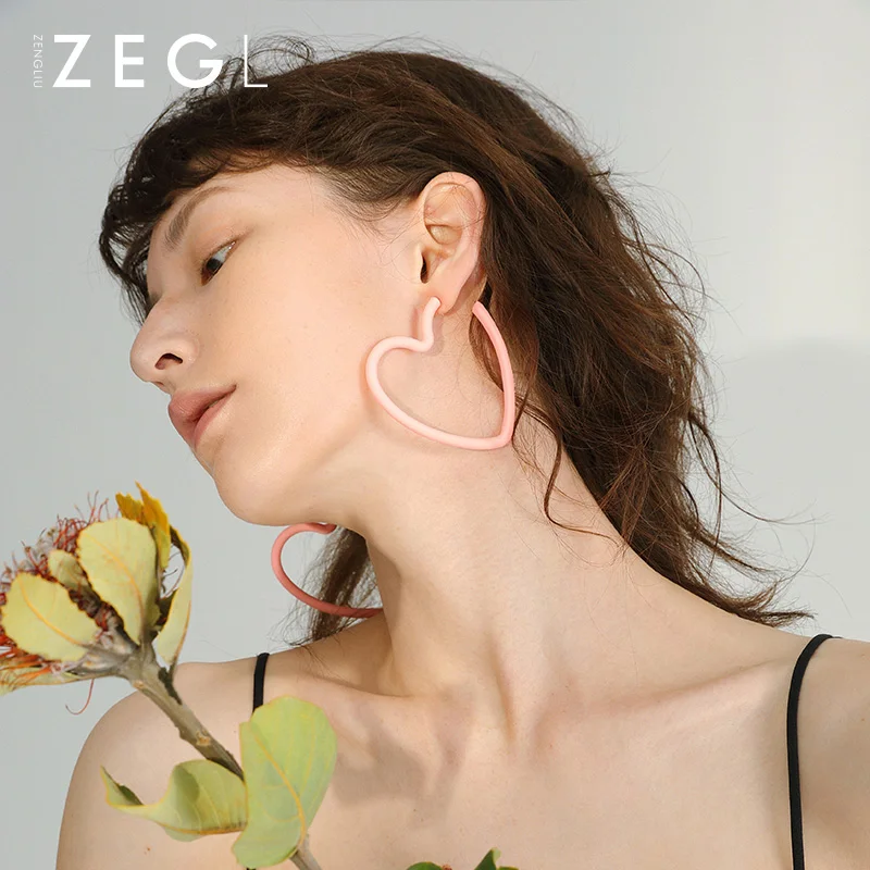 Женские серьги ZEGL love большие ярких цветов лето 2019 | Украшения и аксессуары