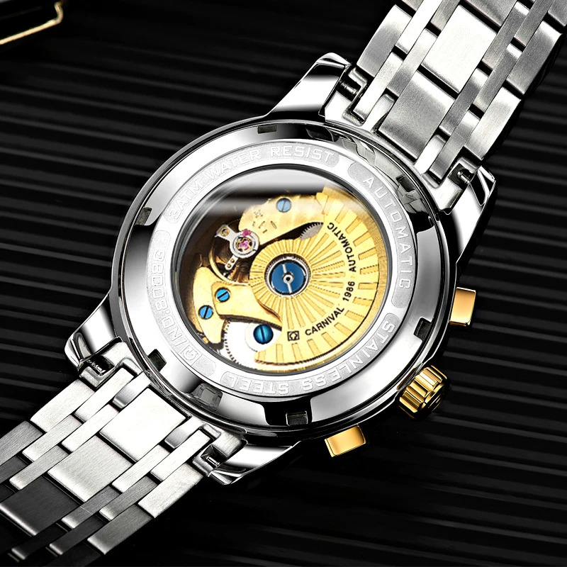 Автоматические часы мужские механические erkek kol saati mekanik otomatik moon phase erkek otomatik montre homme mecanique