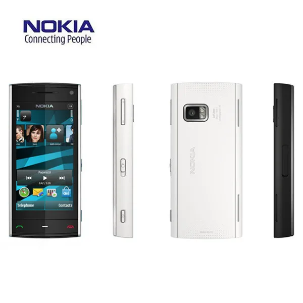 Разблокированный Nokia X6 мобильный телефон восстановленный, 3," сенсорный экран, 3g, gps, wifi, 5MP камера
