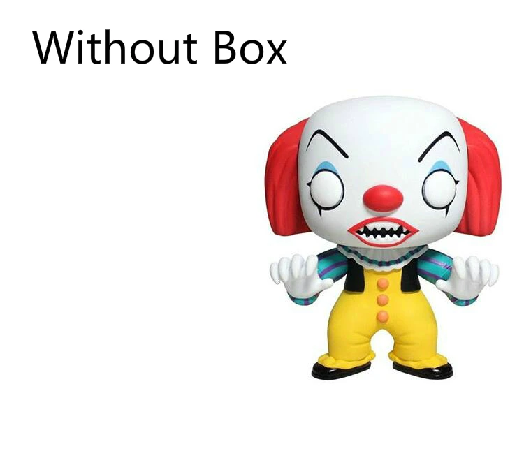 No Box Funko Pop фильмы Стивен Кинг ИТ Джокер, клоун Коллекционная модель детские игрушки для Chlidren Виниловая фигурка кукол игрушки - Цвет: No Box