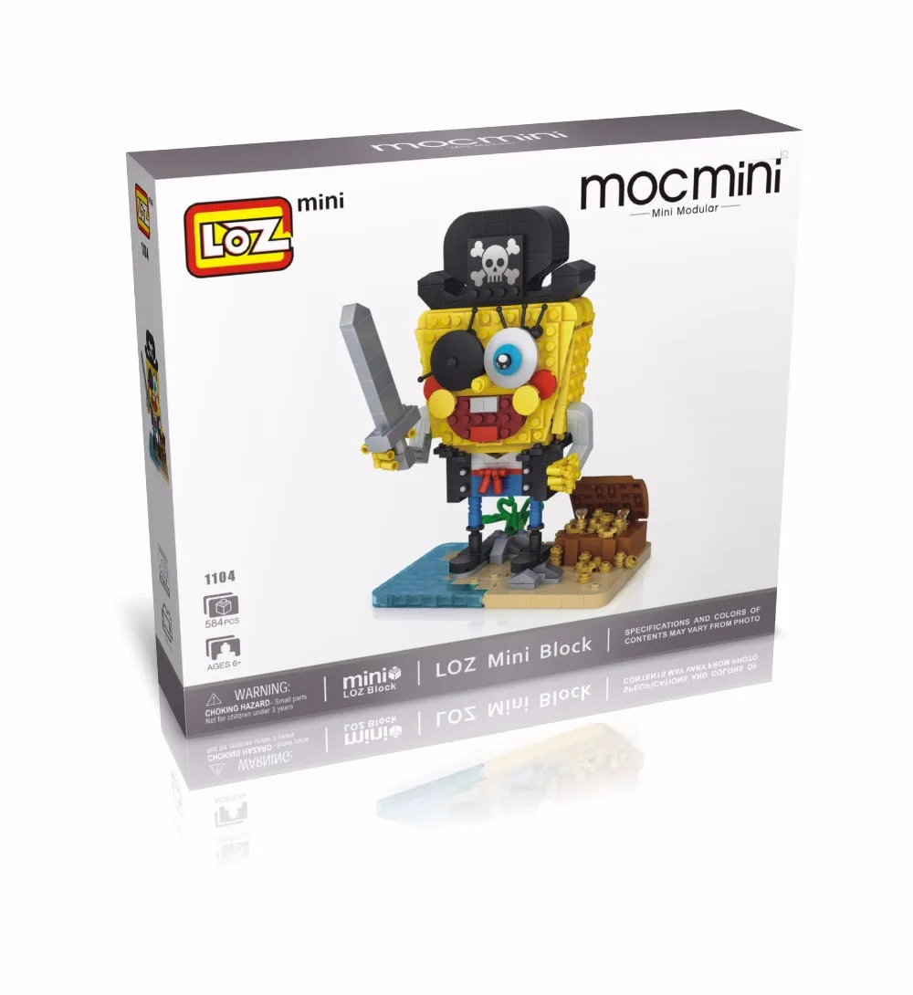 LoZ блоки Строительные кирпичи мультфильм Игрушечная модель капитан квадратных