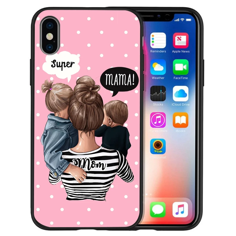 10 Супер I Love Mama мышь папа мама мальчик детский чехол для чехла iphone 8 7 X XS Max XR 6 7 8 плюс 5S SE мягкий чехол Etui - Цвет: 10