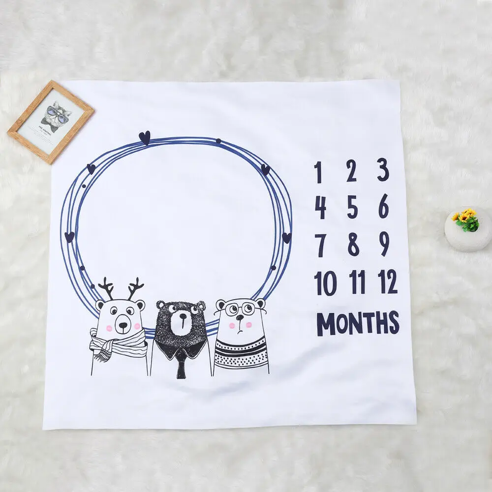 Набор для фотосъемки новорожденных детей с цифрой + повязка на голову рамка