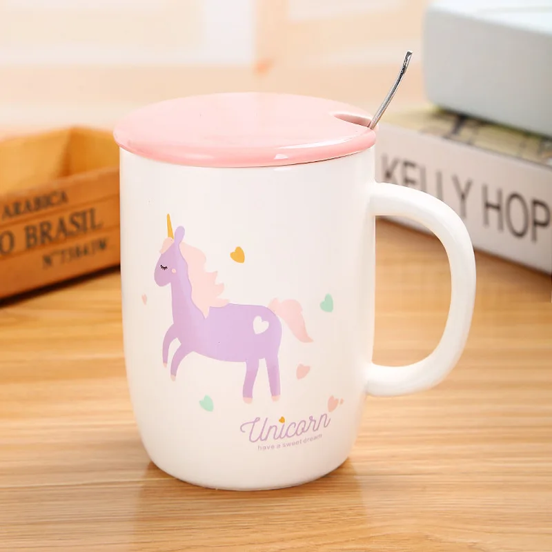 Керамическая кружка с единорогом чашка молоком кофейная креативная Подарочная