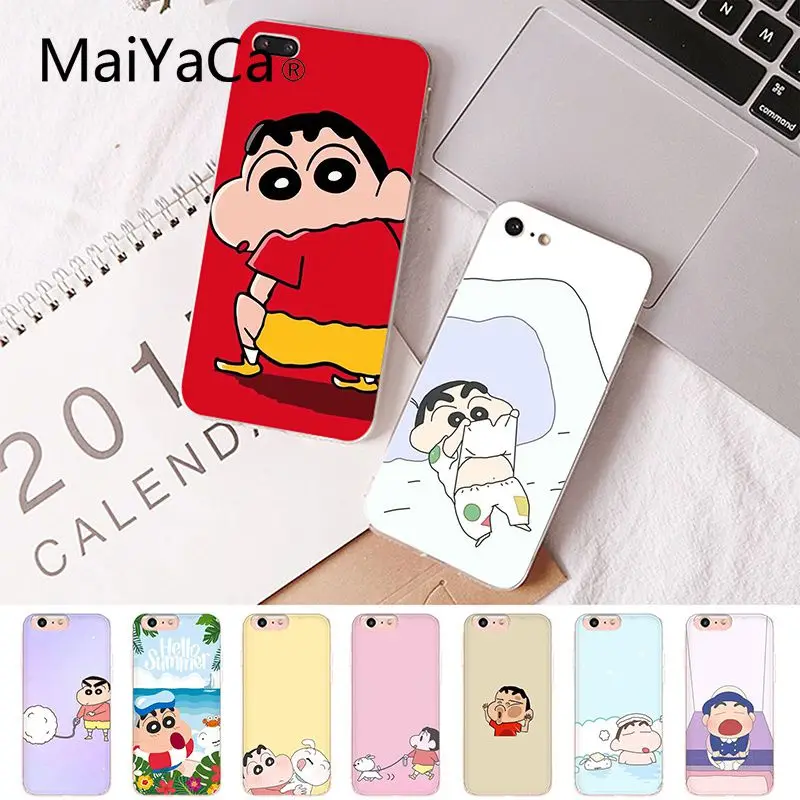 Maiyaca мультяшный Crayon Shin chan прозрачный мягкий чехол для телефона iPhone 8 7 6 6S Plus X XS MAX 5 5S