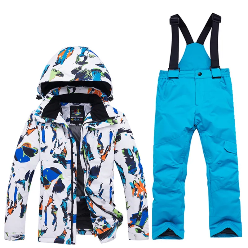 Детский зимний костюм пальто лыжный комплекты одежда для катания на лыжах и