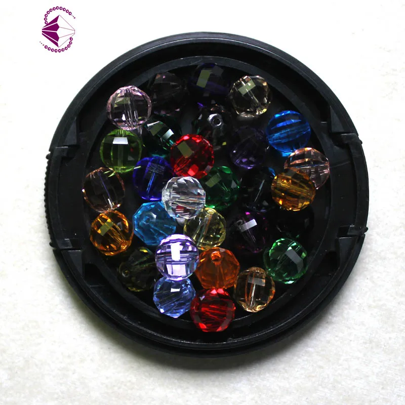 

Wonderful Faceted Glass Crystal Round Spacer Beads 8mm 29 Colors Pick for DIY Fashion Jewelry