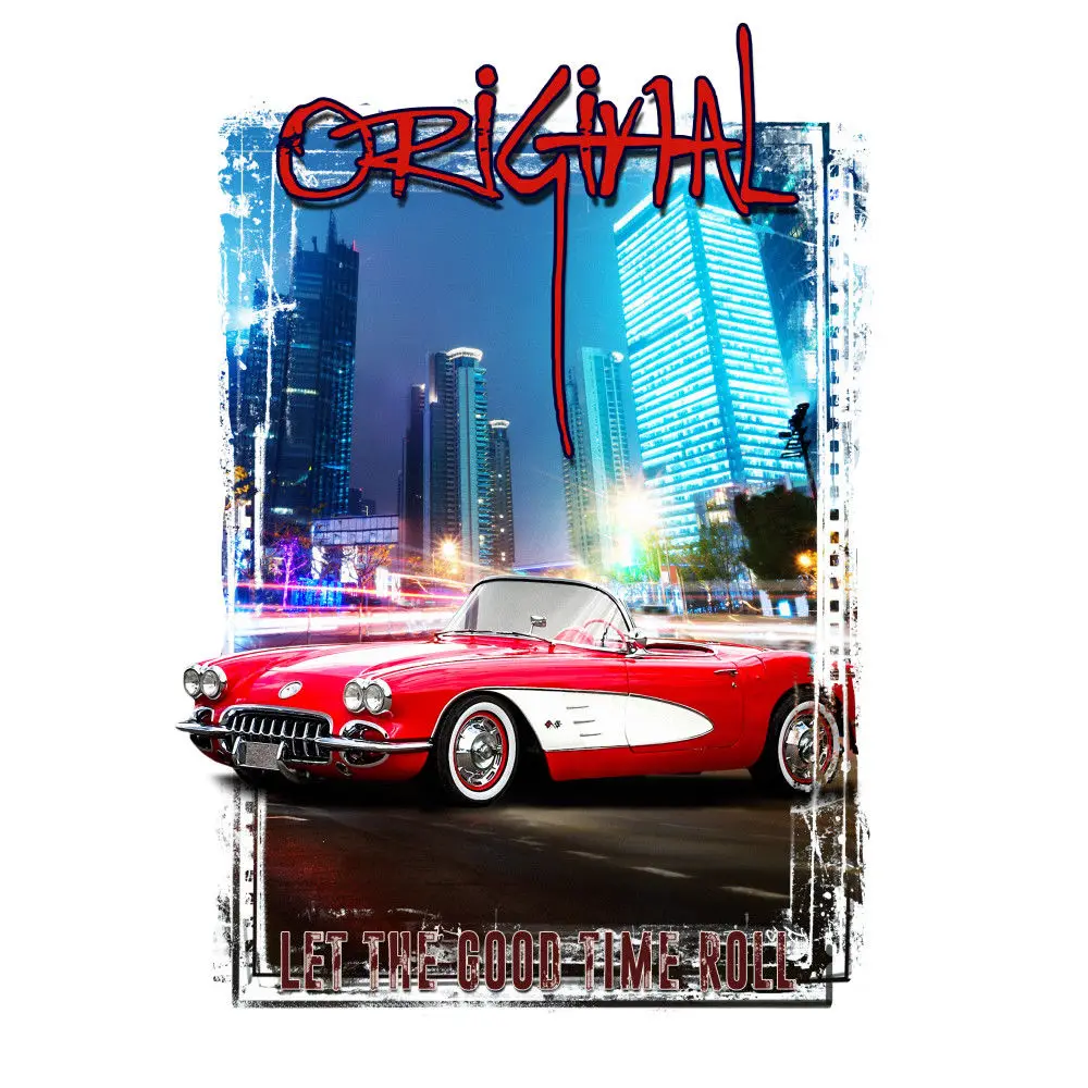 Футболка American Classic Muscle Car Corvette C1 в Red Weiss rotauto новинка 2019 мужская повседневная