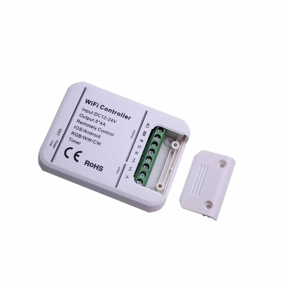 Wifi RGB+ CCT 5CH полоса управления Лер музыка и таймер управление Лер смартфон приложение управление Amazon Alexa Google Home Голосовое управление DC12-224V