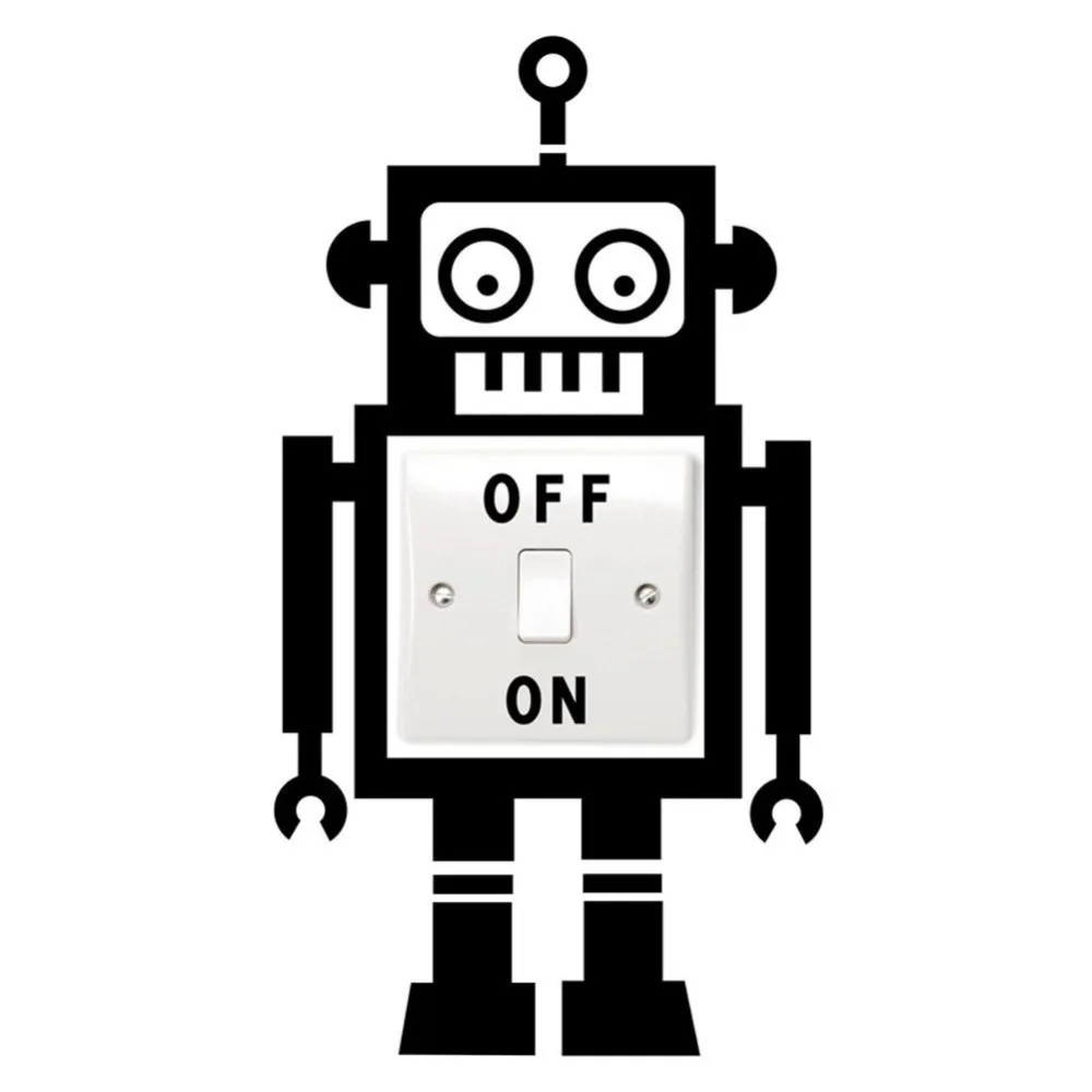 Детская комната Декор с рисунком робота из мультфильма виниловая наклейка на