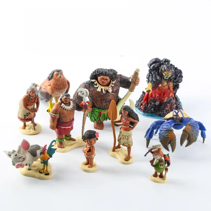 Модель 2016 года игрушки из м/ф Моана Мини куклы ПВХ для детей подарок|movies toys|figure pvcpvc