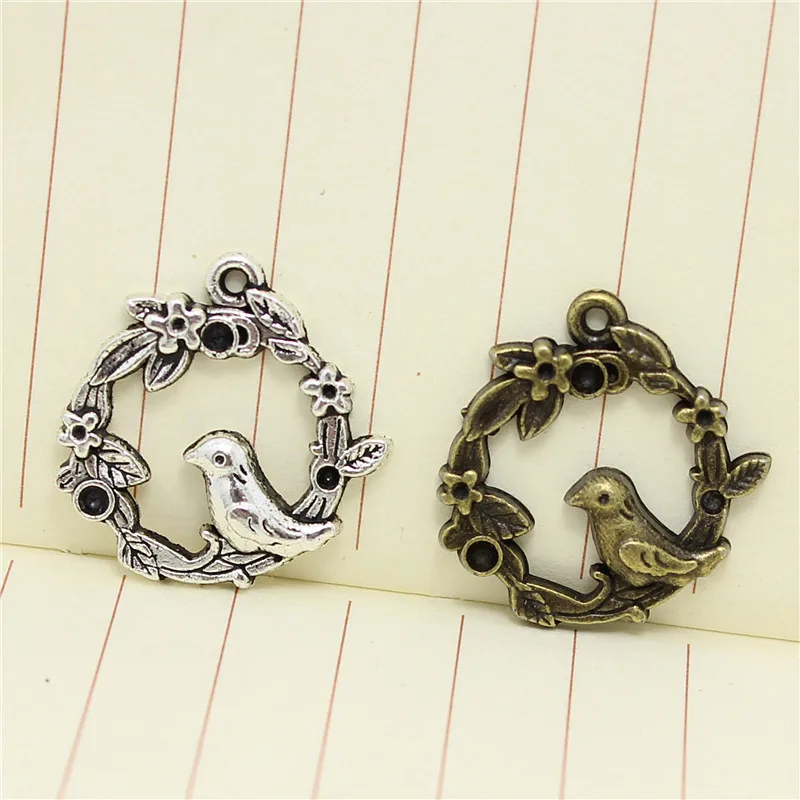 Подвески в виде птиц, 30 шт./лот, 20 х21 мм, 3C458