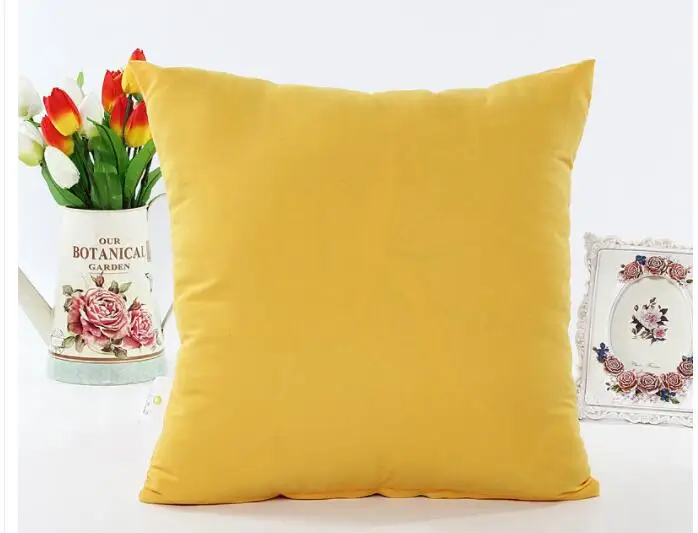 color2 Новые однотонные Карамельный цвет подушек размером 45*45, желтого, серого цвета, накидка для подушки, диван автомобиля Гостиная диван-подушка Спальня домашний декор - Цвет: color2