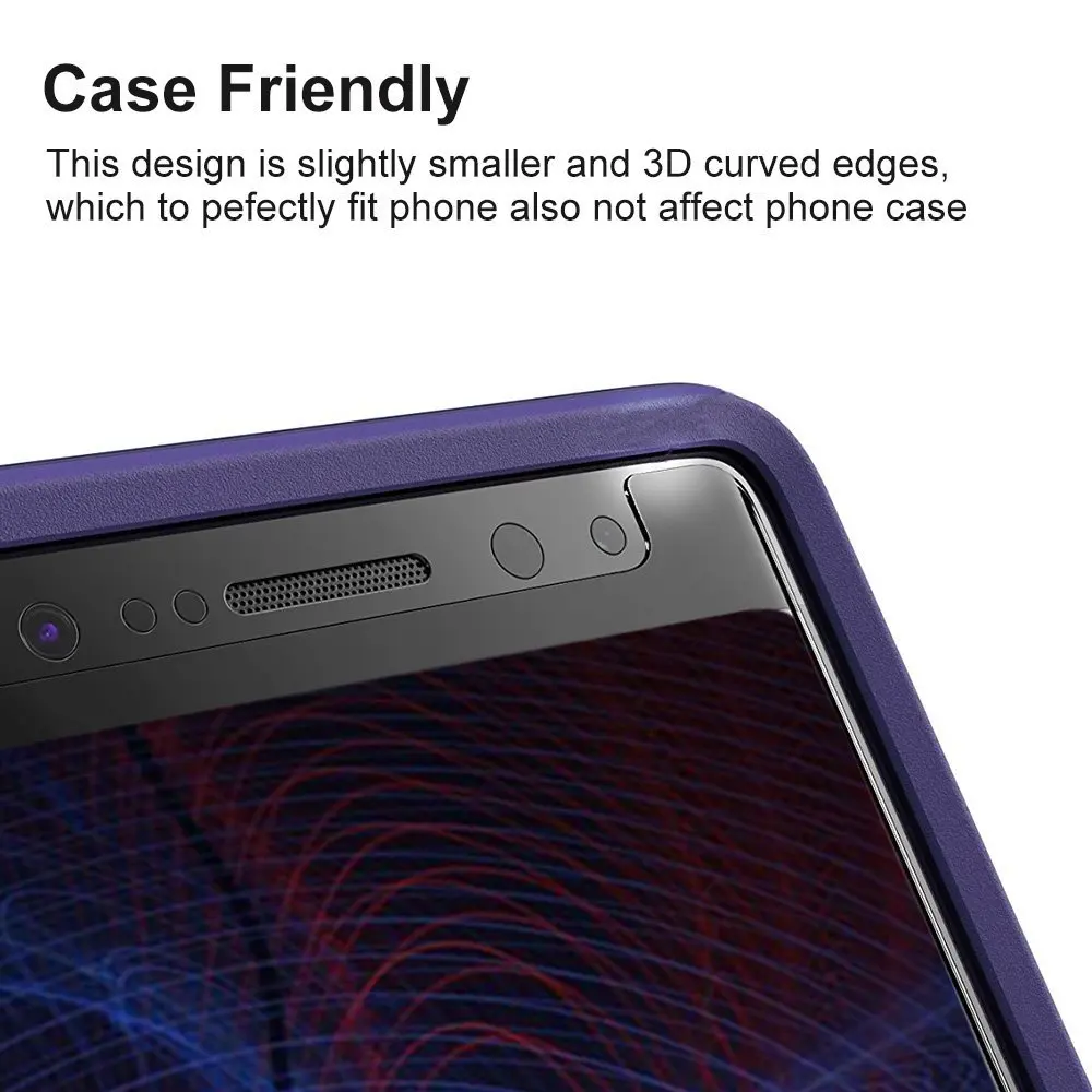 Полностью клеящаяся защитная пленка на экран для Galaxy S9 Plus закаленное стекло Samsung