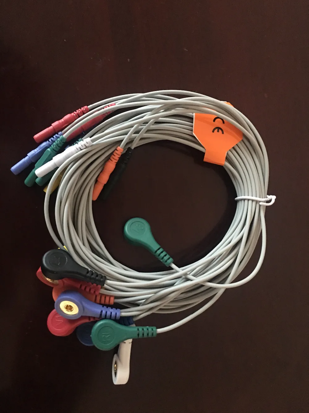 Новый совместимый кабель для записи ЭКГ Holter DIN 10 lead ECG leadпровода Snap/ AHA с гарантией 1