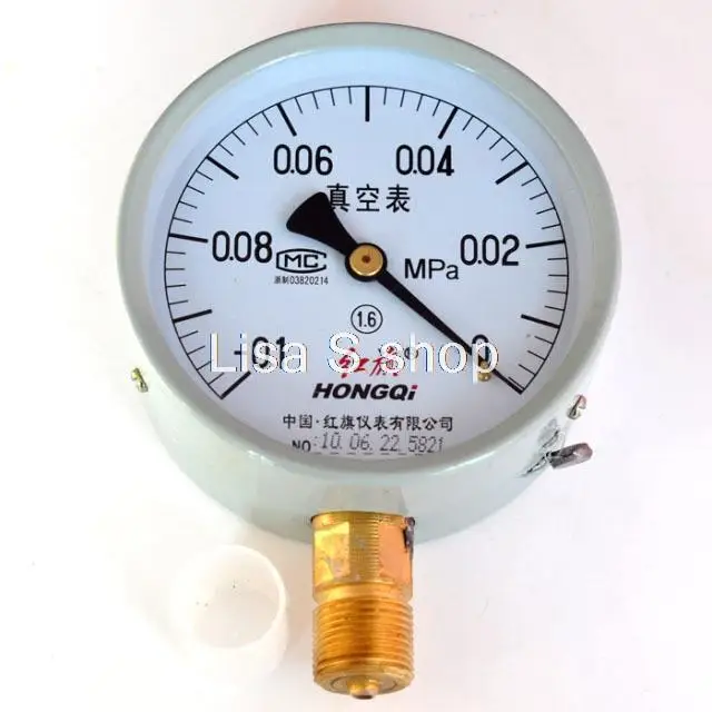 

Vacuum Gauge Air Pressure Gauge Universal Gauge M20*1.5 150mm Z-150 Dia -0.1-0Mpa