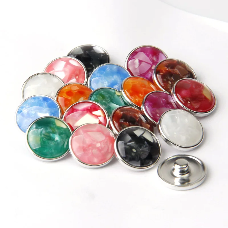 Новинка 12 шт. высококачественные полимерные металлические пуговицы 18 мм в разных