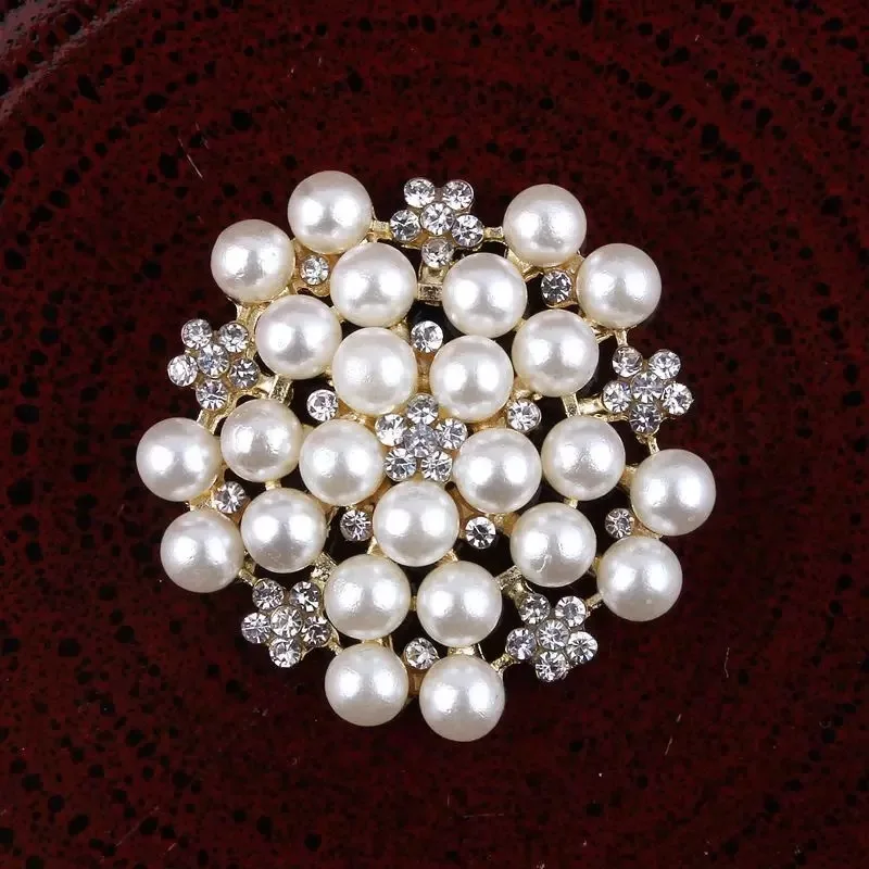 20 шт. белый жемчуг алмаз акриловые металлические стразы пуговицы пряжка плоская