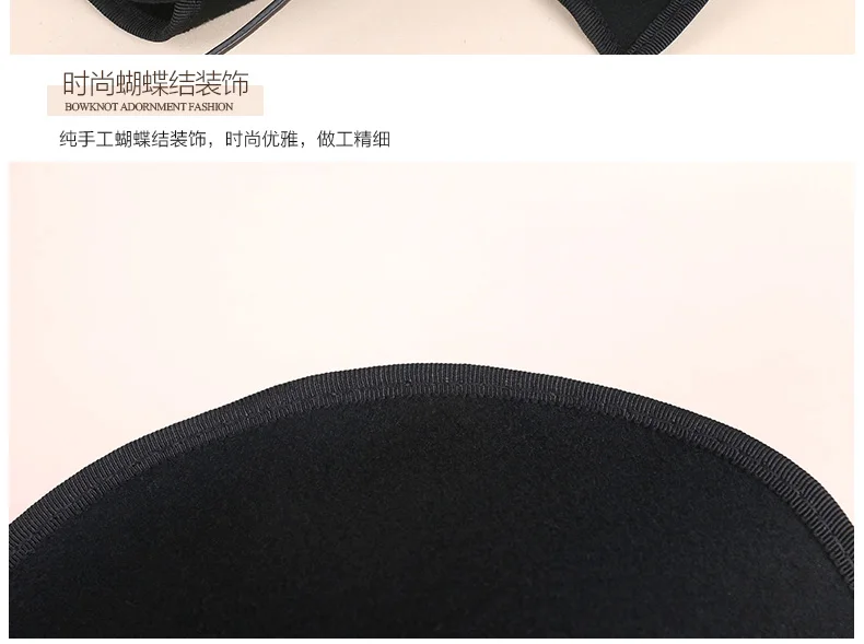 Женская модная шляпа Fedora для девочек, новое зимнее платье, шерстяная шляпа для девочек, маленькие вечерние, подходят ко всему, черная шапка с бантом, B-4815