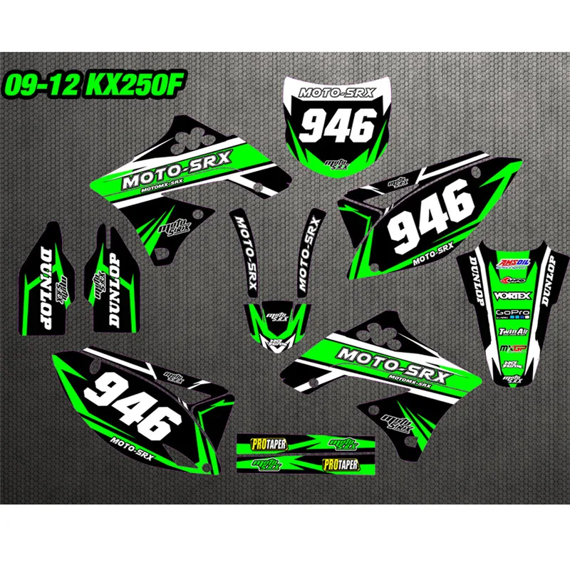Персонализированная графическая наклейка для Кавасаки KX250F KXF250 2009 2010 2011