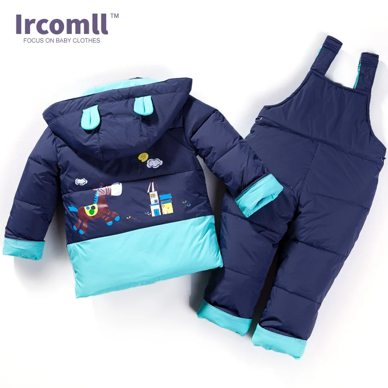 Детский комплект одежды для мальчиков и девочек теплая пуховая куртка