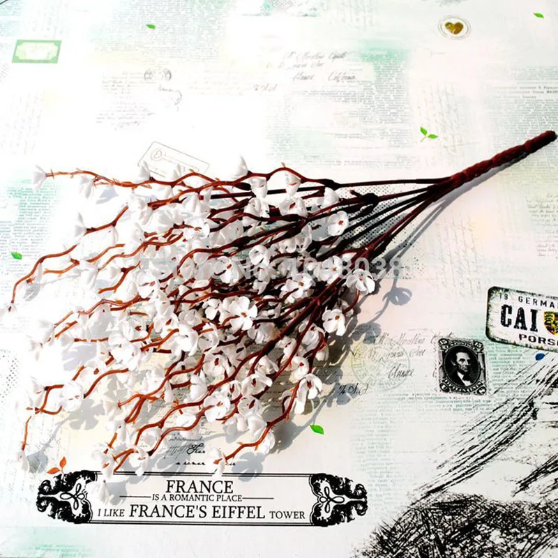 1 букет Сливовый цветок Шелковый DIY Вишневый завод искусственных цветов для