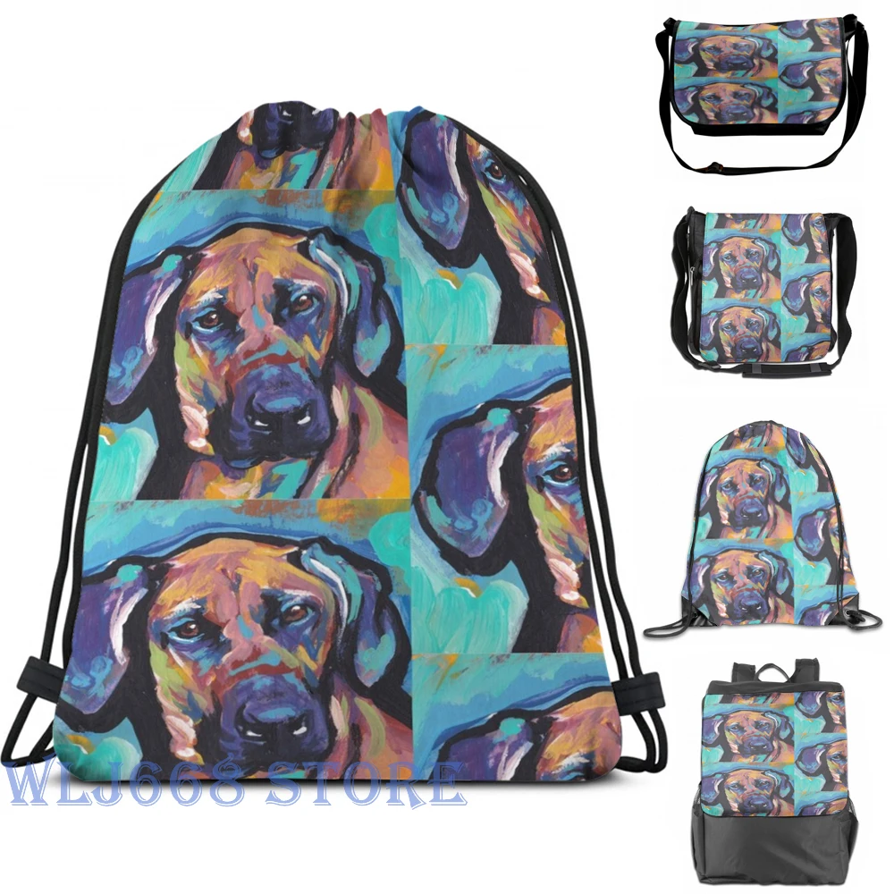 Сумка на плечо с забавным графическим принтом для женщин яркий ранец родезиан и