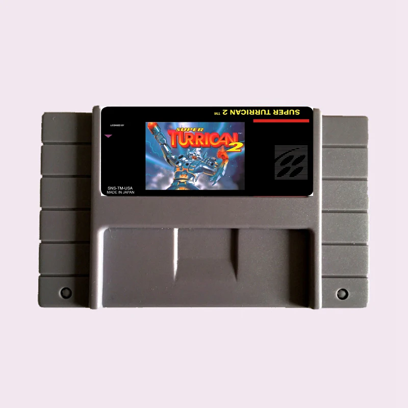 Высокое качество 16 бит супер turrican 2 NTSC большой серый карточная игра для США Версия игры игрок