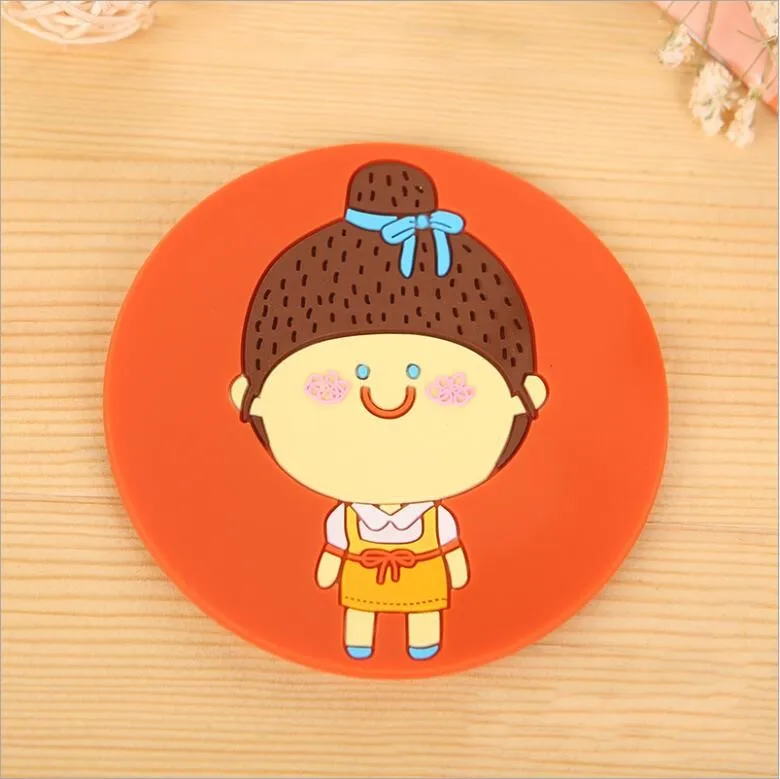 06 Цельнокроеное платье творческий милый мультфильм Силиконовые Kawaii Животные теплоизоляция Нескользящая Pad обладатель Кубка Коврик салфетки кухонные аксессуары - Цвет: 06