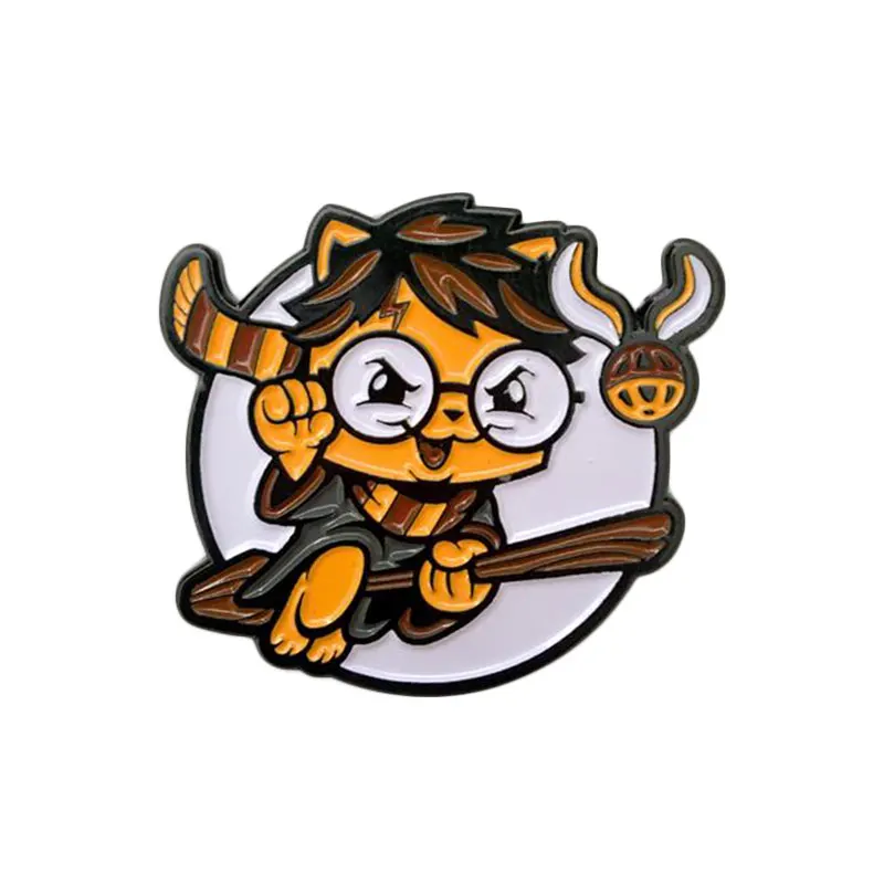 Эмалированная шпилька в виде пушистого зажима|Броши| |