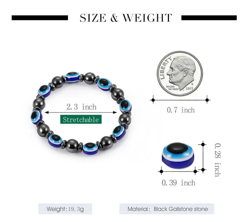 Магнитный терапевтический гематит с бусинами для похудения растягивающийся