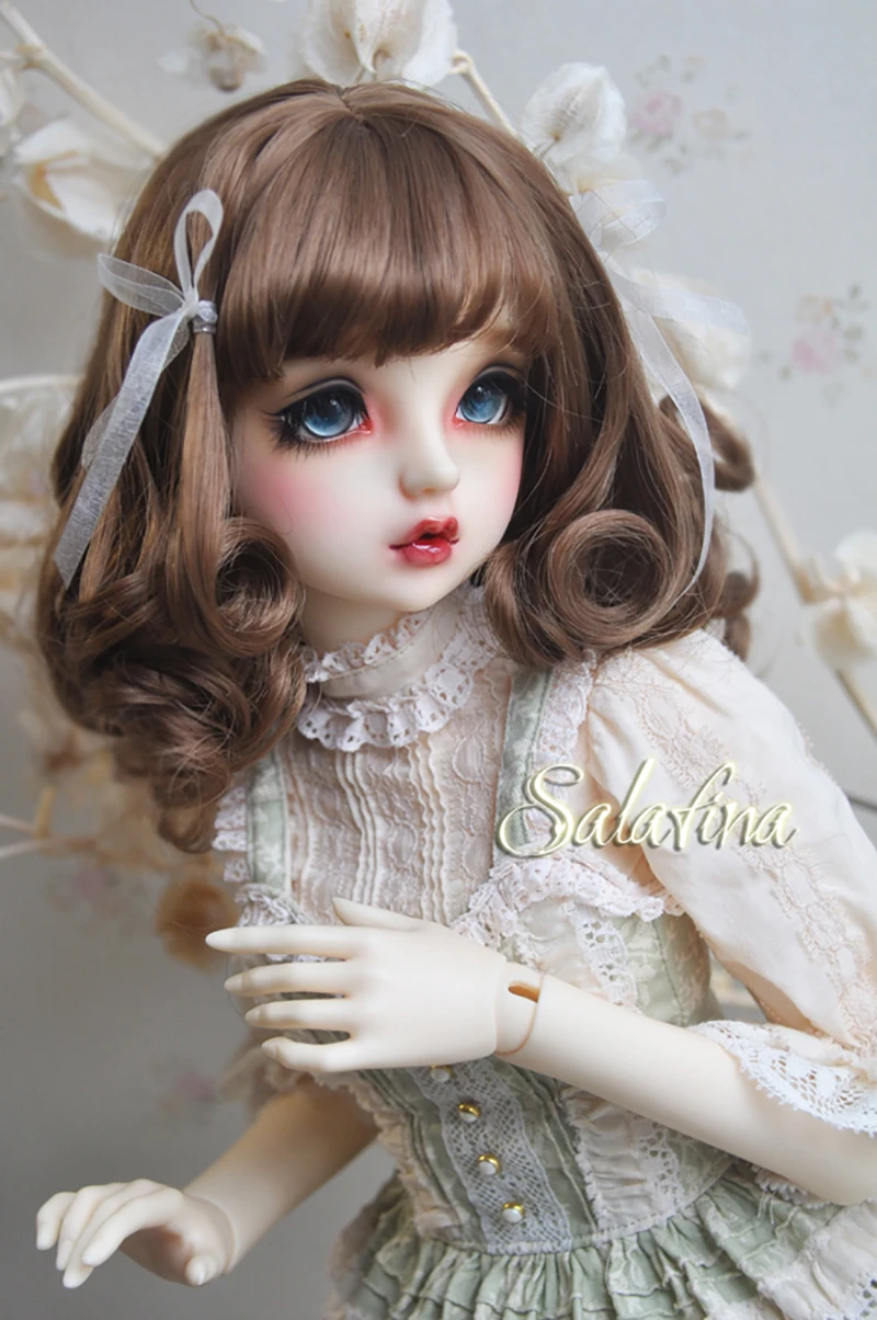 Cateleya Bjd парик 1/3 1/4 1/6 Европейский Стиль Лента Короткие вьющиеся волосы кукла парик