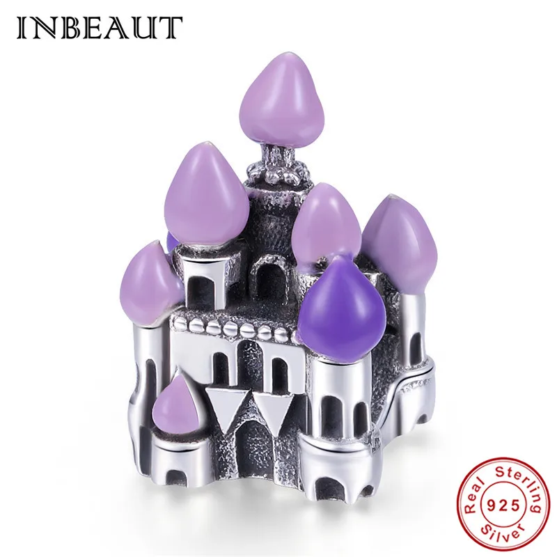 Fit Pandora браслет из стерлингового серебра 925 пробы милый пчела слон Единорог животное Шарм для женщин семья дерево сказочный замок бусины ювелирные изделия - Цвет: ace701