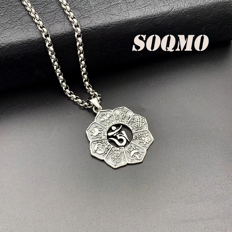 SOQMO 100% Настоящее серебро 925 пробы ожерелье кулон для женщин или мужчин зодиак