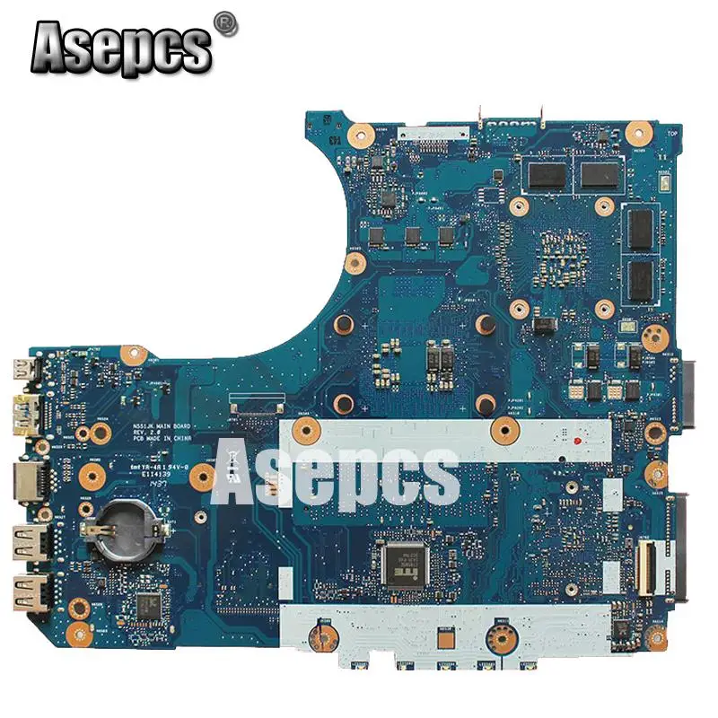 Asepcs N551JM материнская плата для ноутбука For Asus G551JM N551JW N551J N551 тест оригинальная I7 4710HQ