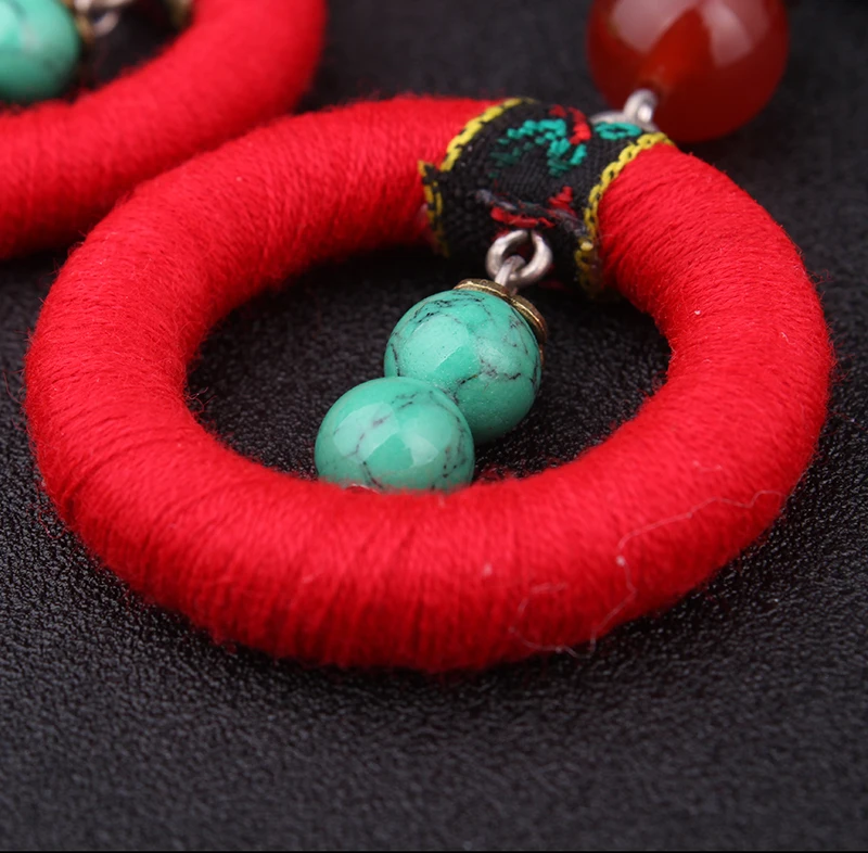 Круглые серьги ручной работы Винтажные в этническом стиле|dangle earrings|earrings dangleethnic