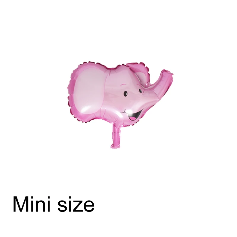 100pc mini elephant 100 шт. Мини Размер воздушный шар в форме животного материал из фольги голова животного Тигр Зебра Лев корова жираф слон гелиевые шары - Цвет: 100pc mini elephant