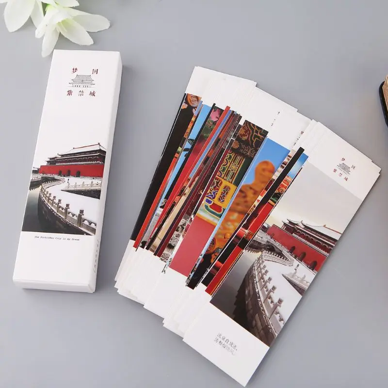 30 шт. креативные бумажные закладки в китайском стиле карты для рисования ретро