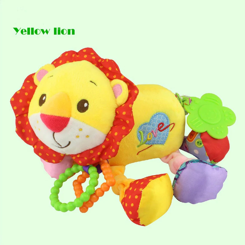 Happy monkey животных мягкие погремушки Подвесные Игрушки для малышей лошадь кровать