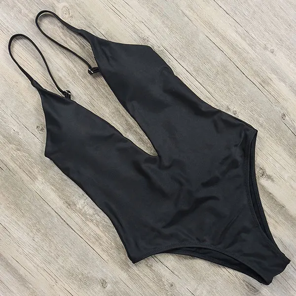 B3071BK RXRXCOCO, слитные купальники для женщин,, Одноцветный купальник, женский купальный костюм с подкладкой, бандаж, купальник, сексуальная пляжная одежда - Цвет: B3071BK