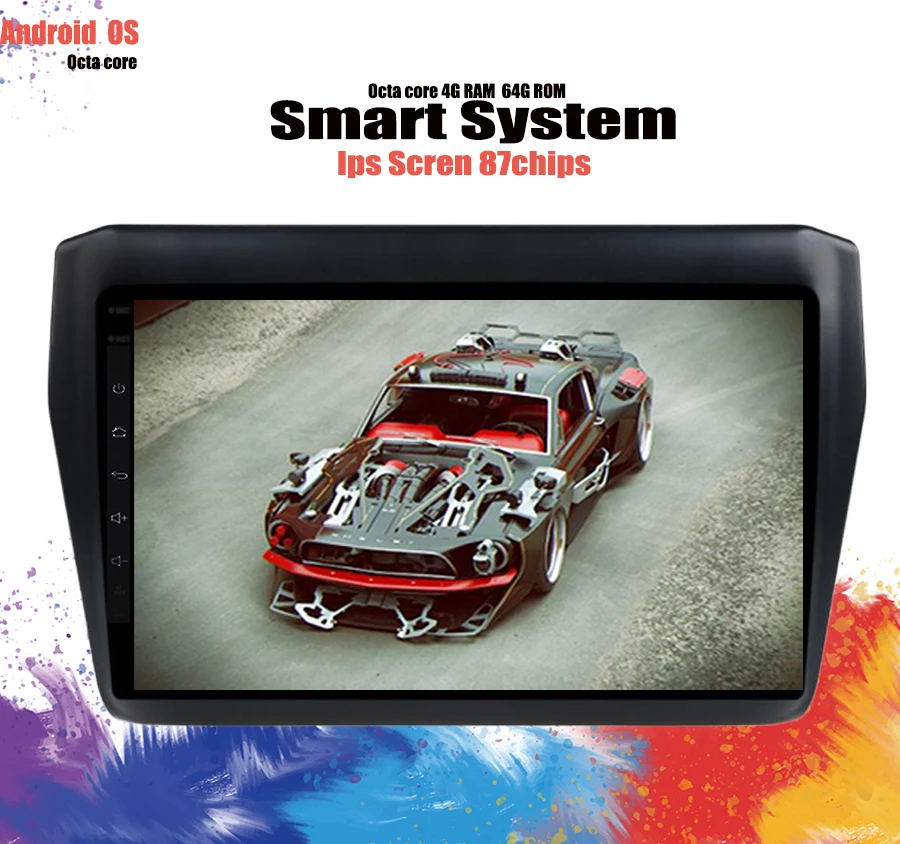 Автомобильный мультимедийный dvd-плеер Octa Core 9 &quotAndroid 10 0 для suzuki swift 2017-2019