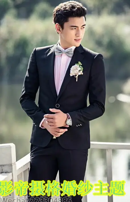 Chorus mariage groom wedding suits for men blazer boys prom fashion slim masculino latest coat pant designs white black | Мужская одежда