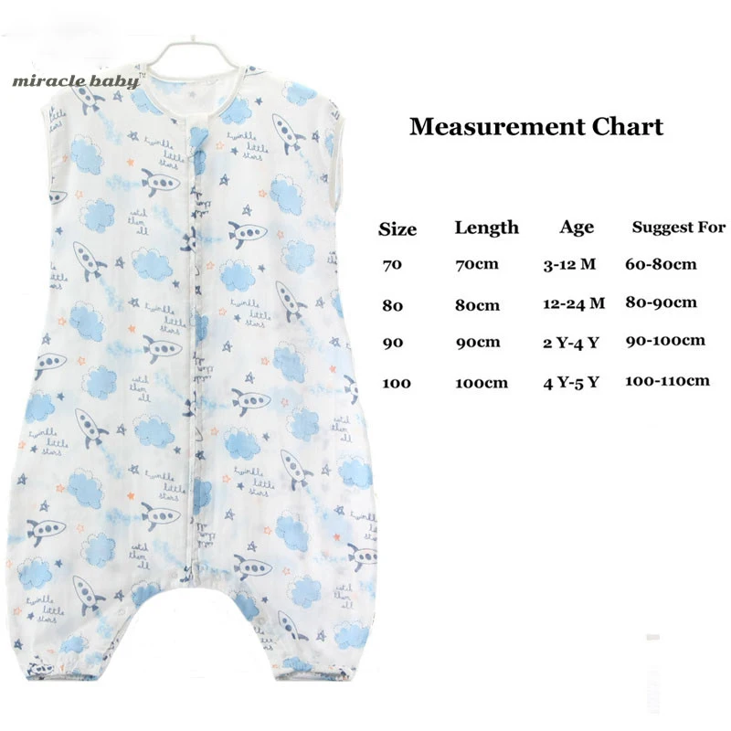 Muslin Cotton Baby Thin Slumber Sleeping Bag Cotton toddle Sleep Sack Cute Cartoon Sleep Bag children Kick Quilt