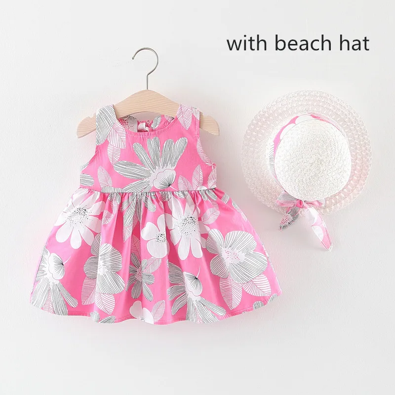 BibiCola/летнее платье для маленьких девочек модное хлопковое без рукавов малышей