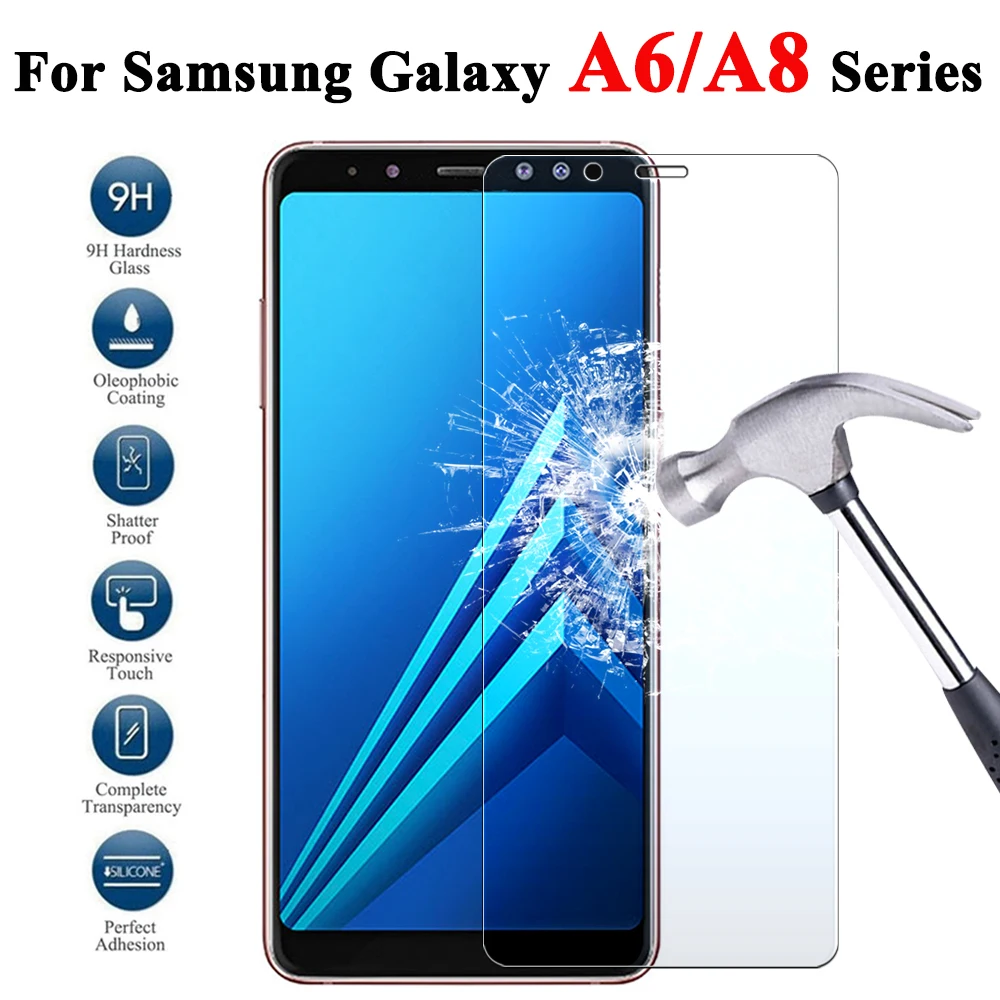 Бронированное Защитное стекло для samsung Galaxy A8 A6 Plus 2018 A 8 6 Лист защита экрана Броня