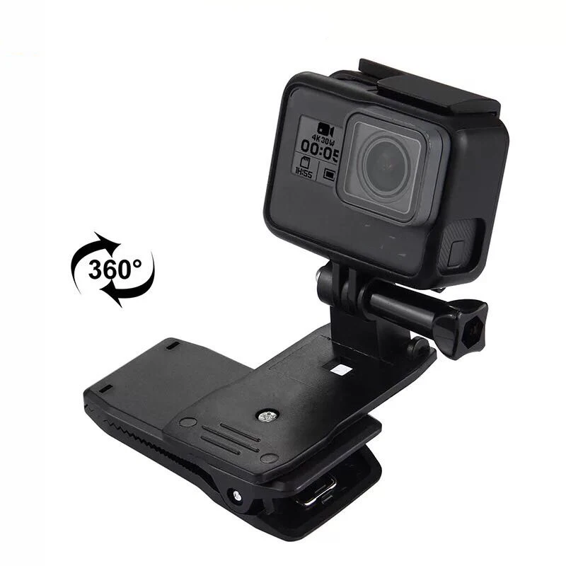 Вращающийся зажим для рюкзака GoPro Hero 7/6/5/4/3 + 3 Xiao Yi 4K Lite SJCAM SJ4000 EKEN H9/H9R аксессуары